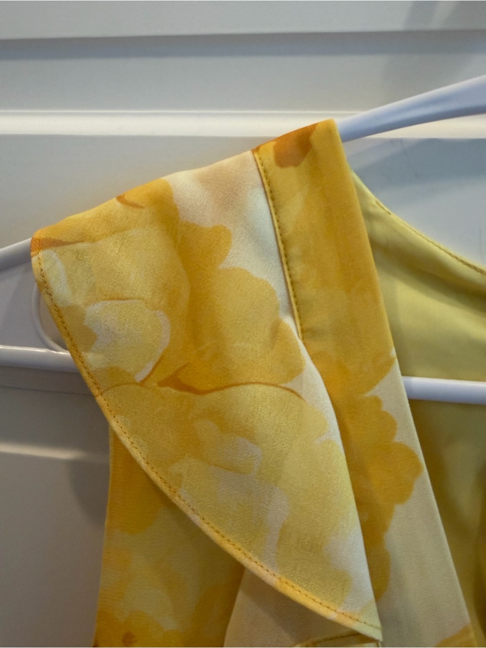 Milly Yellow Floral High-Low Ruffle Maxi Dress - Picture 3 of 8
